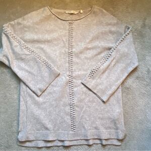 Soft Surroundings Gray Crew Neck Sweater